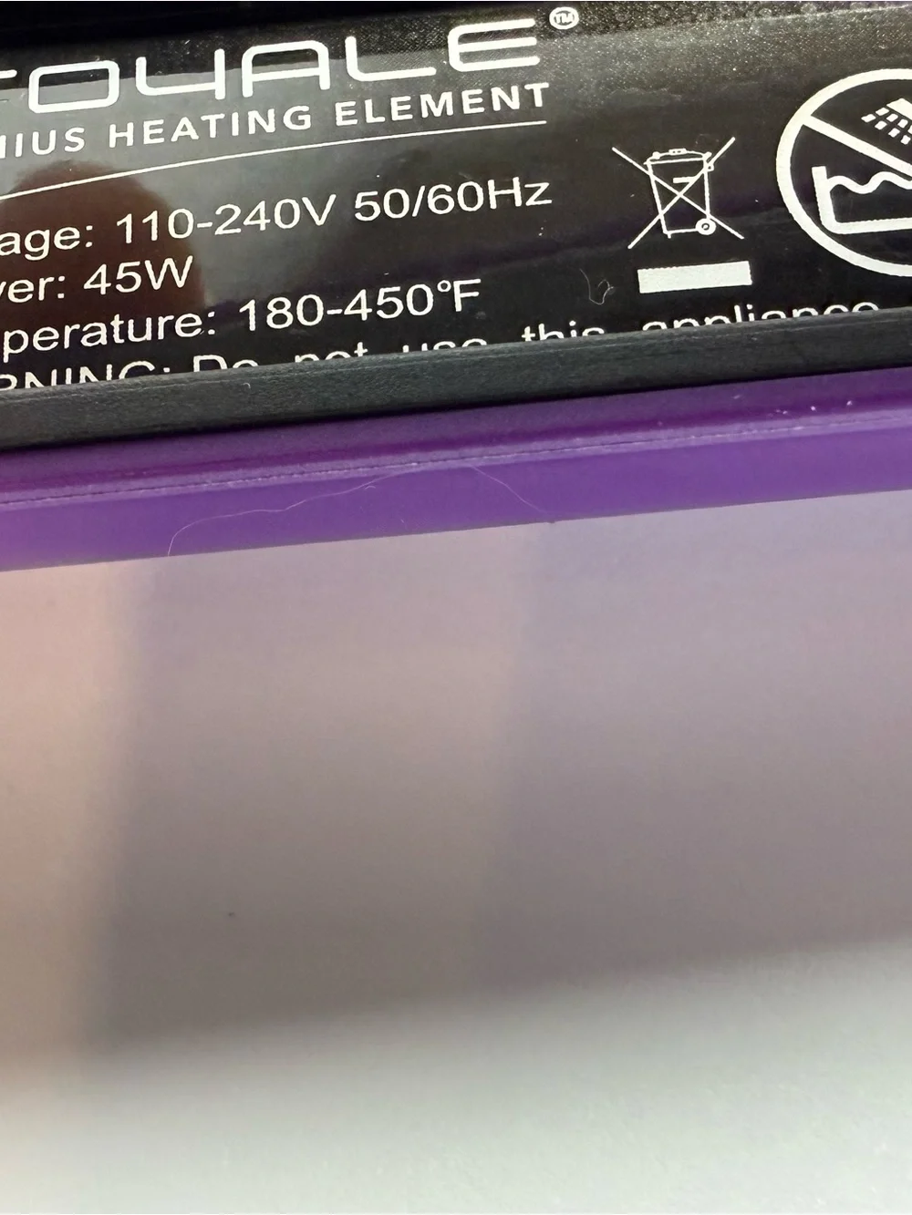 Purple Hair Straightener - Sleek Professional Flat Iron